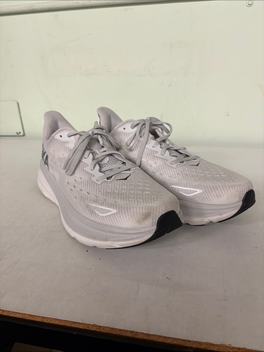 Hoka One One Light Gray Men's Athletic Running Shoes
